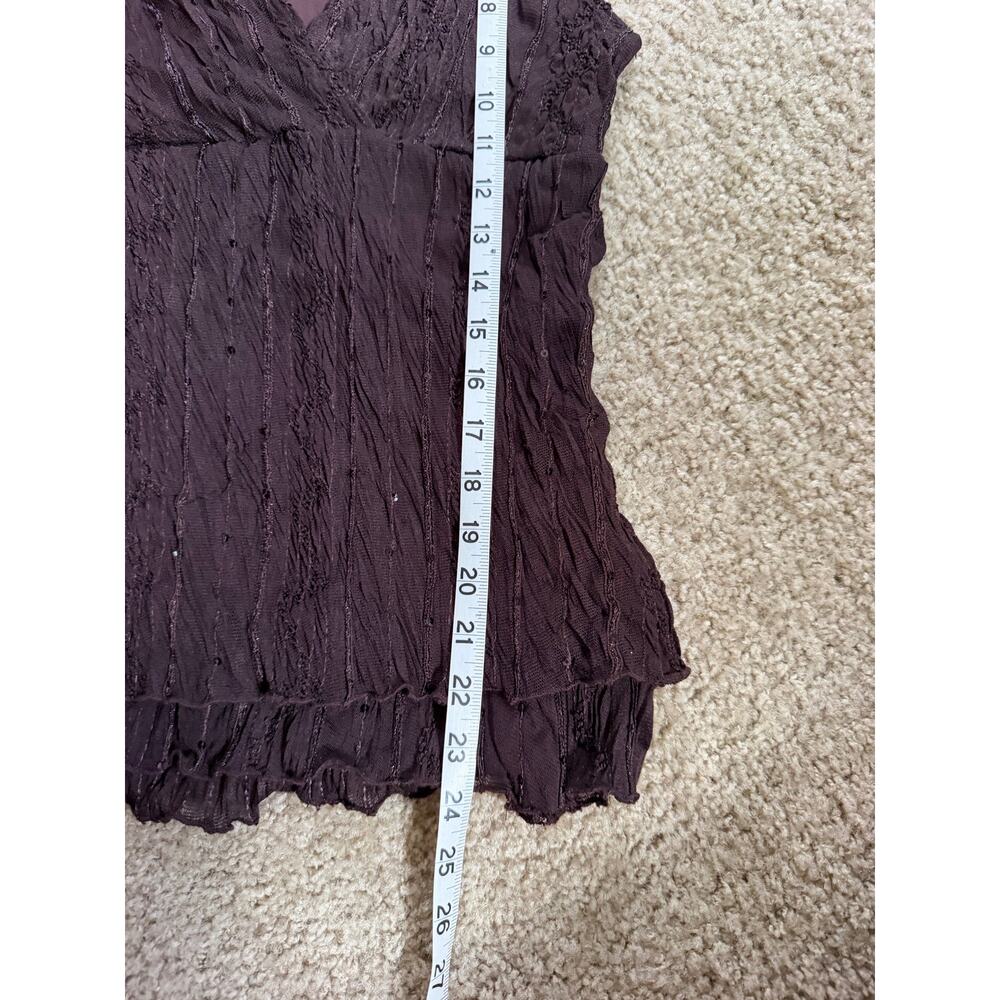 Vintage Y2K NWT Studio Y Brown Sequin Tank Top - Picture 9 of 9
